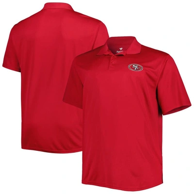 Fanatics Men's Scarlet San Francisco 49ers Big And Tall Birdseye Polo Shirt