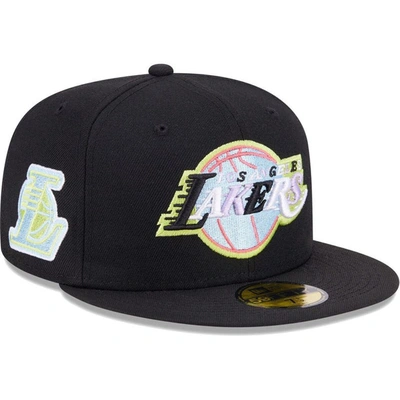 New Era Black Los Angeles Lakers Color Pack 59fifty Fitted Hat