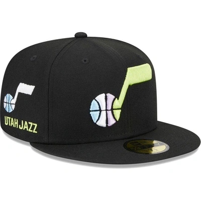 New Era Black Utah Jazz Color Pack 59fifty Fitted Hat