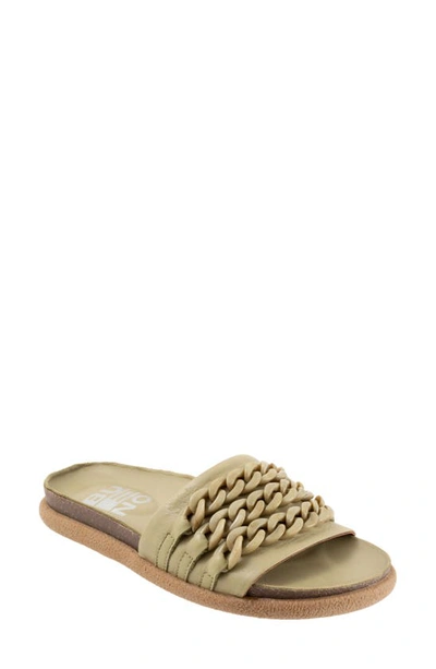 Bueno Emelia Slide Sandal In Moss