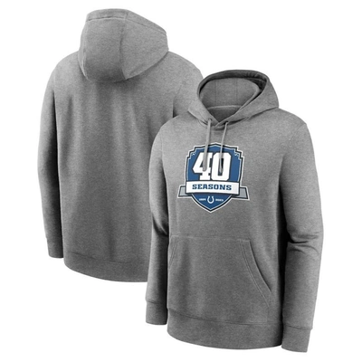 Nike Heather Gray Indianapolis Colts 40th Anniversary Club Pullover Hoodie