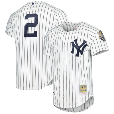Mitchell & Ness Derek Jeter White New York Yankees Cooperstown Collection Authentic Jersey