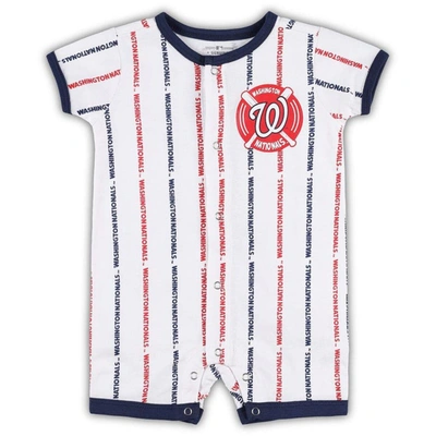 Outerstuff Babies' Newborn & Infant White Washington Nationals Ball Hitter Romper