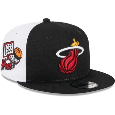 New Era Black Miami Heat Pop Panels 9fifty Snapback Hat