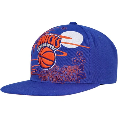 Mitchell & Ness Men's  Blue New York Knicks Hardwood Classics Asian Heritage Scenic Snapback Hat