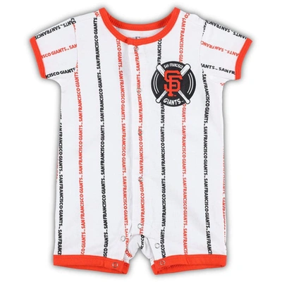 Outerstuff Babies' Newborn And Infant Boys And Girls White San Francisco Giants Ball Hitter Romper