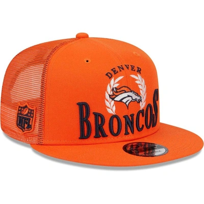 New Era Orange Denver Broncos Collegiate Trucker 9fifty Snapback Hat