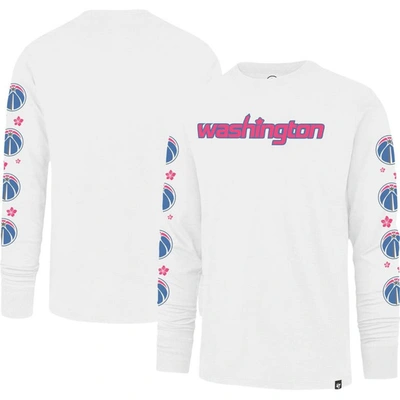 47 ' White Washington Wizards City Edition Downtown Franklin Long Sleeve T-shirt