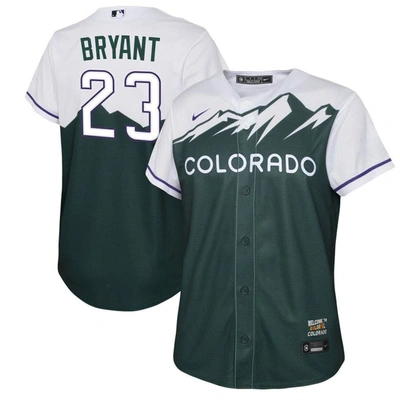 Nike Kids' Youth  Kris Bryant Green Colorado Rockies 2022 City Connect Replica Player Jersey