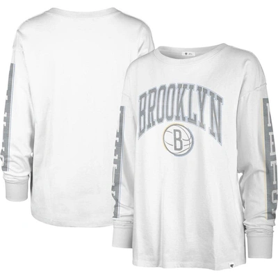 47 ' White Brooklyn Nets City Edition Soa Long Sleeve T-shirt