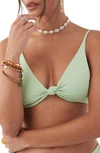 O'neill Saltwater Solids Pismo Bikini Top In Oasis