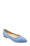 Trotters Estee Woven Flat In Blue Metallic