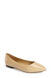 Trotters Estee Woven Flat In Nude Patent