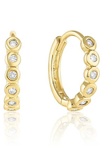 Set & Stones Palermo Huggie Hoop Earrings In Yellow Gold