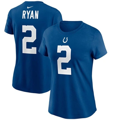 Nike Women's  Matt Ryan Royal Indianapolis Colts Player Name & Number T-shirt