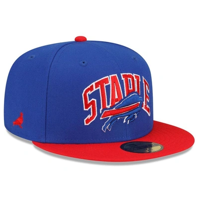 New Era X Staple New Era Royal/red Buffalo Bills Nfl X Staple Collection 59fifty Fitted Hat