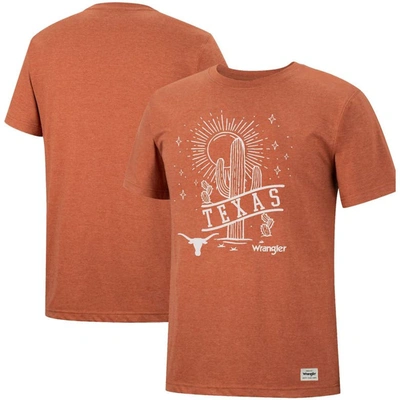 Colosseum X Wrangler Heather Texas Orange Texas Longhorns Desert Landscape T-shirt In Burnt Orange