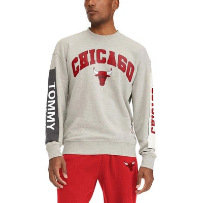 Tommy Jeans Gray Chicago Bulls James Patch Pullover Sweatshirt
