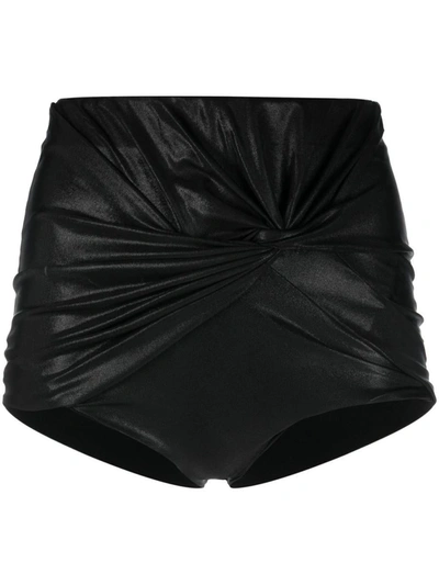 Rick Owens Lilies High Waisted Shorts In Black