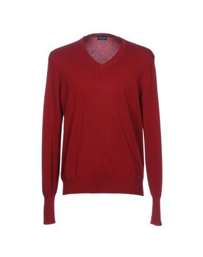 Drumohr Cashmere Blend In Maroon