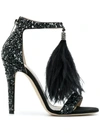 Jimmy Choo Viola 100 Crystal-embellished Suede Sandals In Black