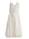 Apiece Apart Mirage Scalloped Cotton-poplin Dress In White