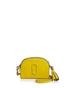 Marc Jacobs Shutter Small Leather Crossbody In Sunshine Yellow/silver