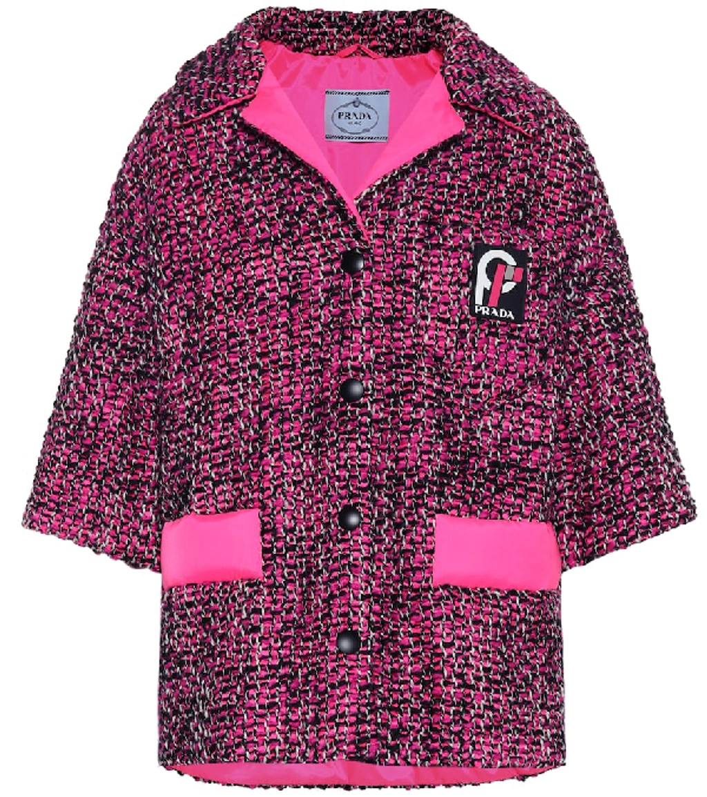 PRADA（プラダ） ブルガリア製 M ピンク ショートジャケット PRADA♡リネン ナイロンダウンジャケット 42 ピンク 290543 ジャケット・アウター