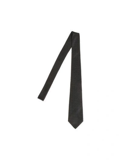 Kiton Silk Tie In Black