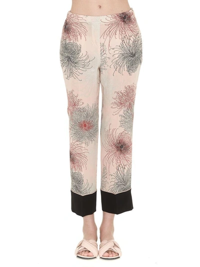 N°21 Floral Printed Trousers In Multicolour