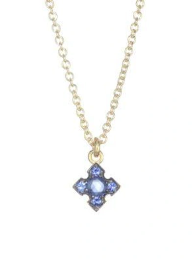 Ila Igafe Blue Sapphire Necklace In Yellow Gold