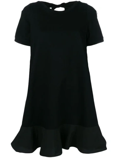 Moncler Cut-out Back T-shirt Dress In Black