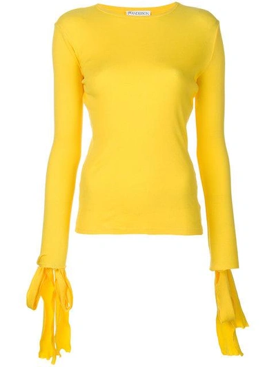 Jw Anderson Tied Sleeve Sweater - Yellow
