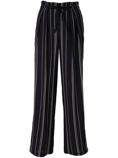 Vince Striped Trousers In Blue