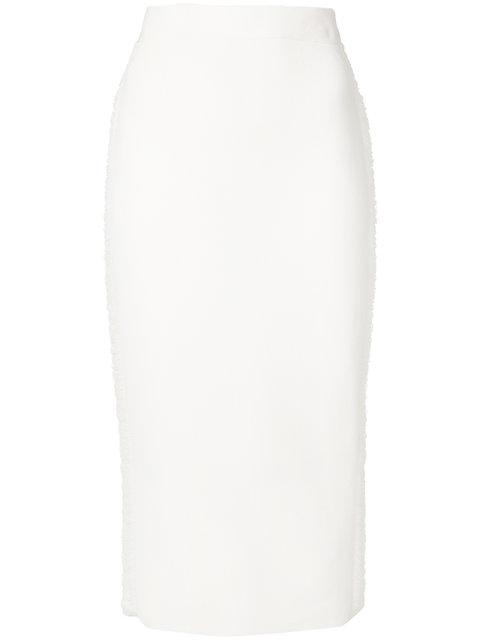 Victoria Beckham Knit Pencil Skirt In White | ModeSens