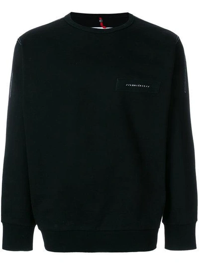 Oamc Top Stitch Detail Sweatshirt - Black