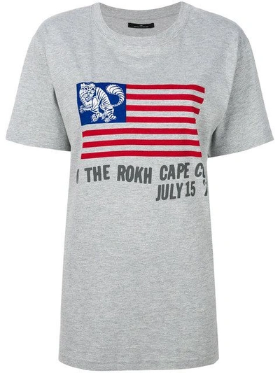 Rokh Usa Flag T-shirt - Grey