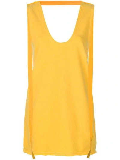 Jw Anderson Long Jersey Tank Top In Yellow