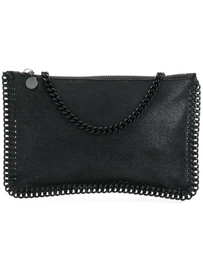 Stella Mccartney Falabella Shaggy Deer Faux Leather Handbag In Black