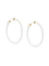 Gas Bijoux Caftan Hoop Earrings In White