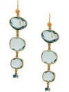 Gas Bijoux Linear Drop Earrings In Blue