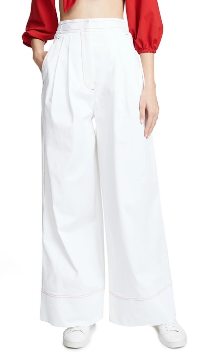 Rossella Jardini Wide Leg Trousers In White