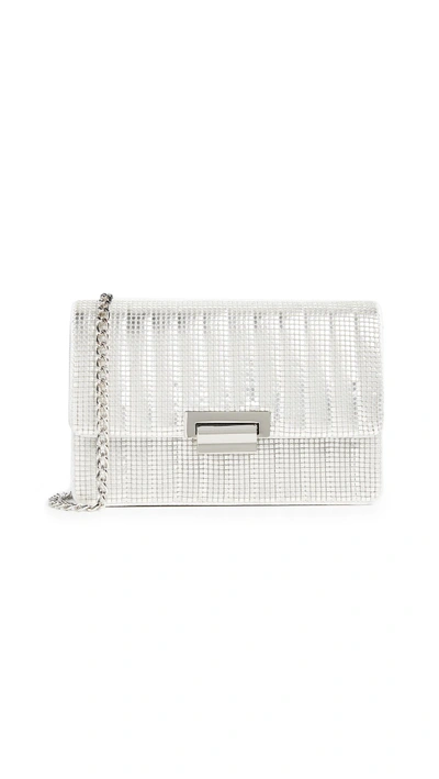 Whiting & Davis Sydney Shoulder Bag In Satin Silver