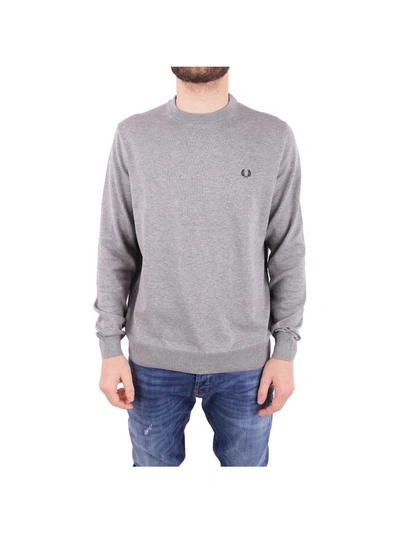 Fred Perry Cotton Sweater In Grey