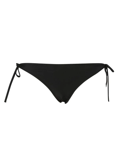 Calvin Klein Logo Print Bikini Bottom In Black