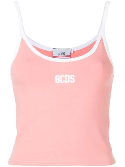 Gcds Logo Print Vest Top - Pink