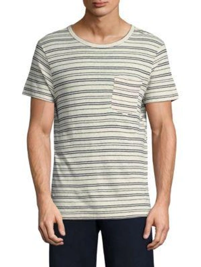 Sol Angeles Striped Crewneck Tee In Natural