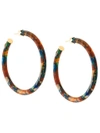 Gas Bijoux Caftan Hoop Earrings In Multicolour