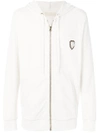 Ih Nom Uh Nit Embroidered Zipped Hoodie In White