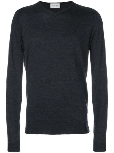 John Smedley Classic Long-sleeve Sweater In Hepburn Smoke